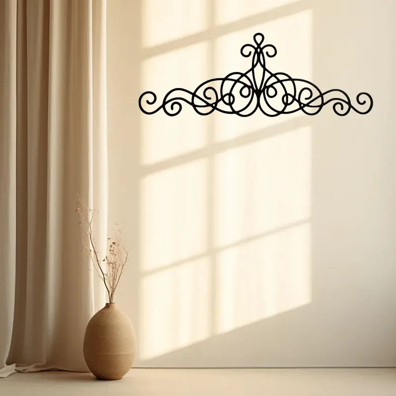 Vintage Ornate Black Wrought Iron Scroll 10