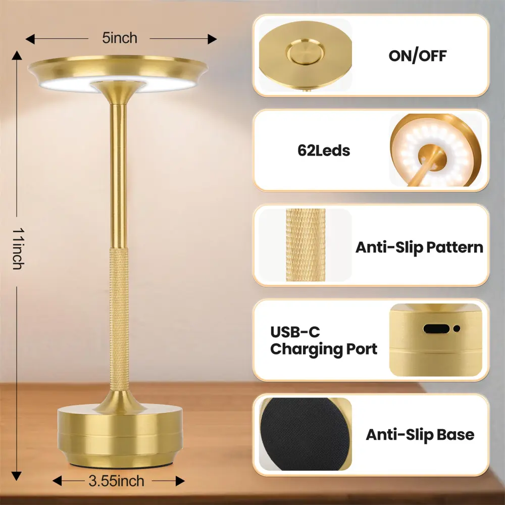 Rechargeable Cordless Table Lamp — 2 Pack 5