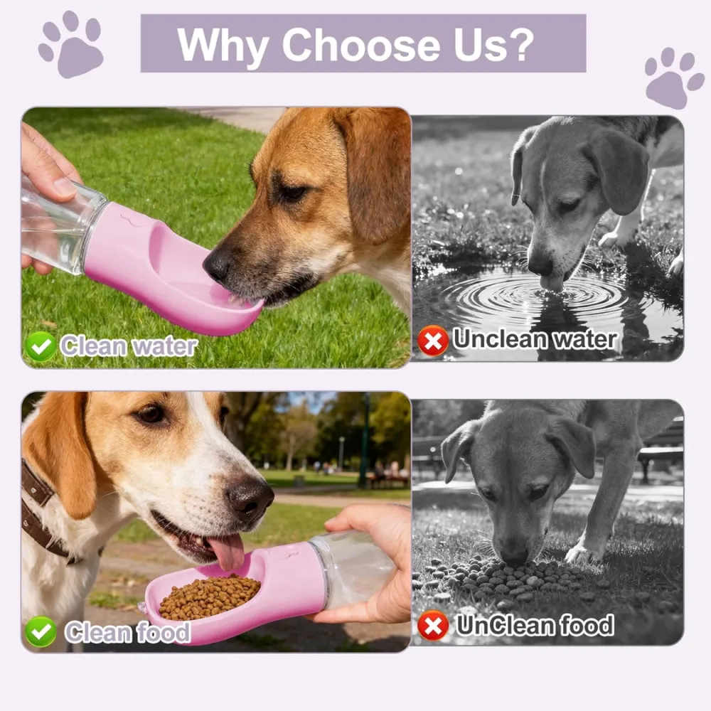 Portable Dog Water Bottle With Food 3