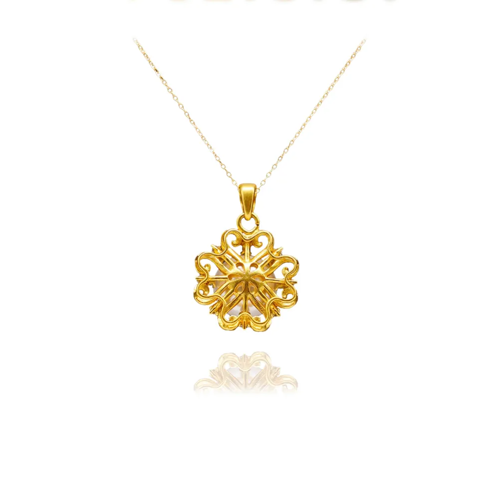24K Gold SUN Necklace Jewelry Simple Choker 3