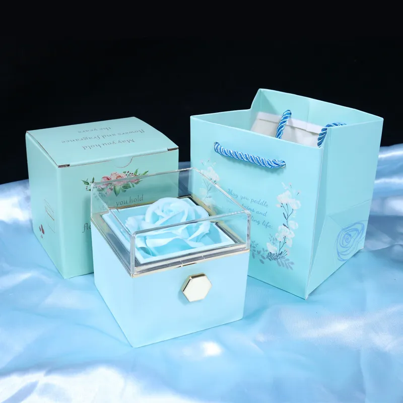 Rotating Soap Flower Rose Gift Box Creative 2