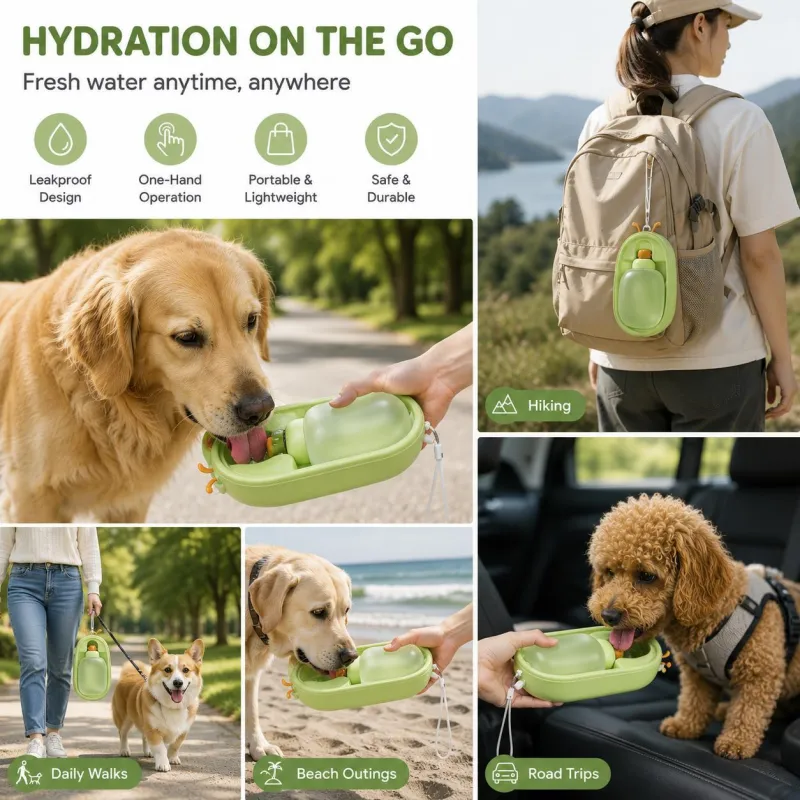 Portable Pet Water Bottle With Cute Antlers 11