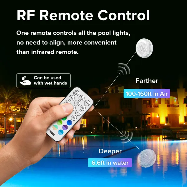 SANSI IP68 Waterproof RGB Pool Light