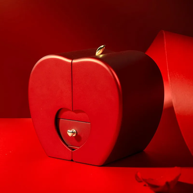 Fashion Jewelry Box Red Apple Christmas Gift 5