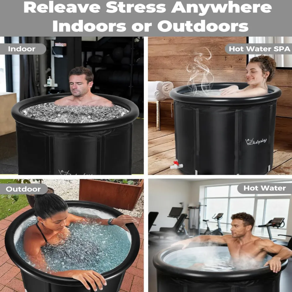 105 Gallons Ice Bath Cold Plunge Tub With 9