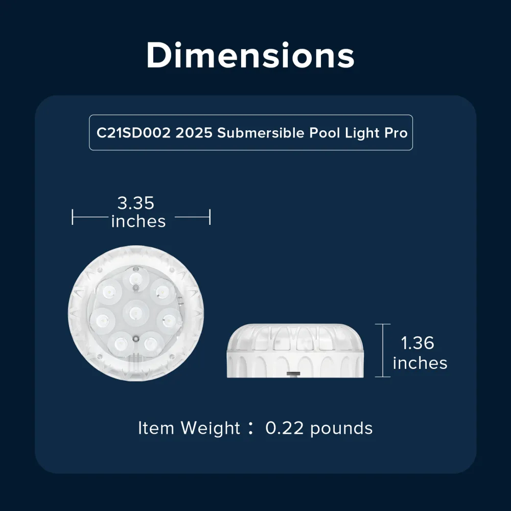SANSI IP68 Waterproof RGB Pool Light 6