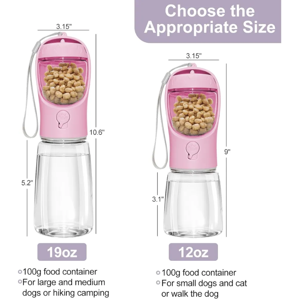 Portable Dog Water Bottle With Food 7
