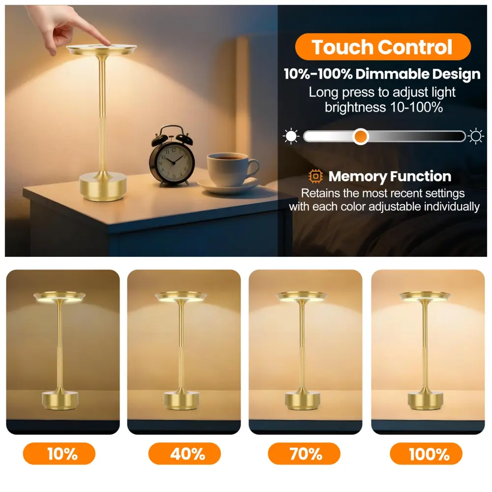 Rechargeable Cordless Table Lamp — 2 Pack 4