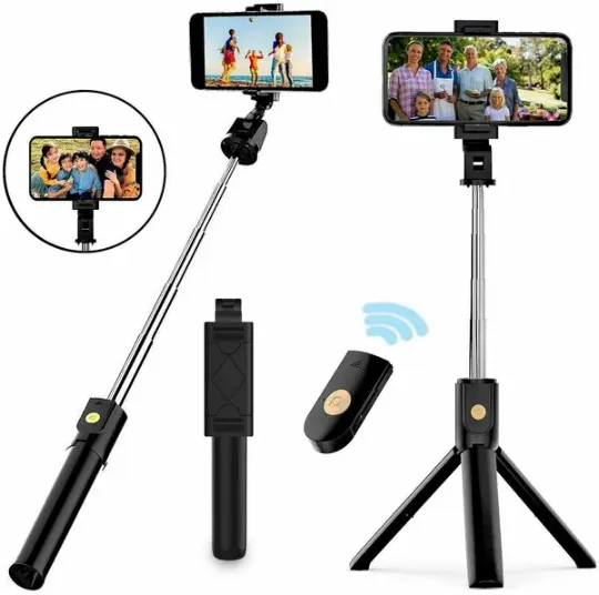 Selfie Stick Tripod with Remote & Phone 6