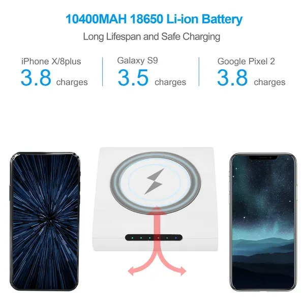 Qi Wireless Charger 10400mAh Power Bank 5W 3