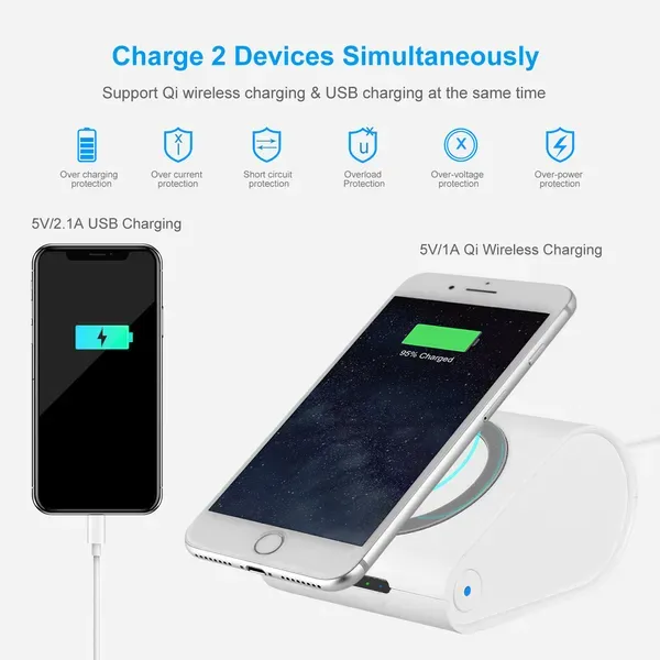 Qi Wireless Charger 10400mAh Power Bank 5W