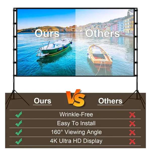 100inch/120inch Options Projector Screen 3