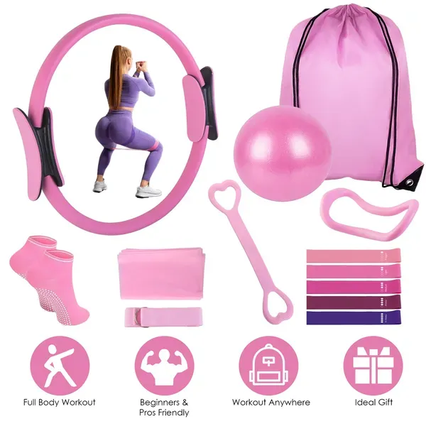 14Pcs Pilates Ring Essentials-Kit For Women 6