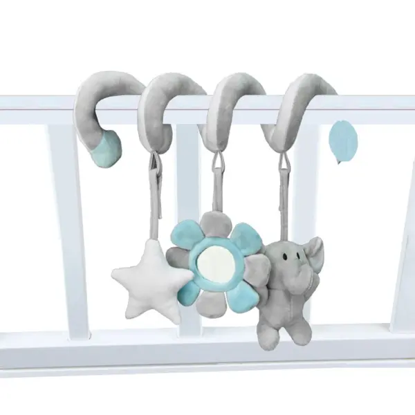 Baby Pram Crib Activity Spiral Plush Toys