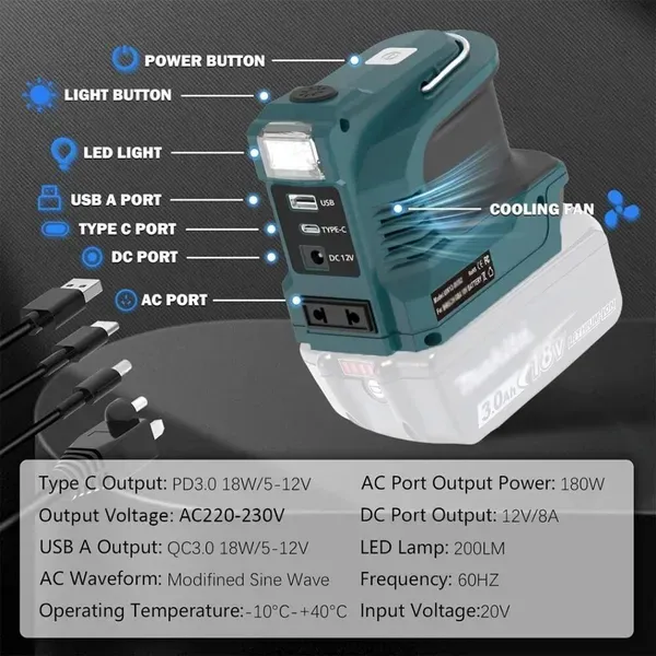 180W 18V LXT Battery Voltage Converter 4