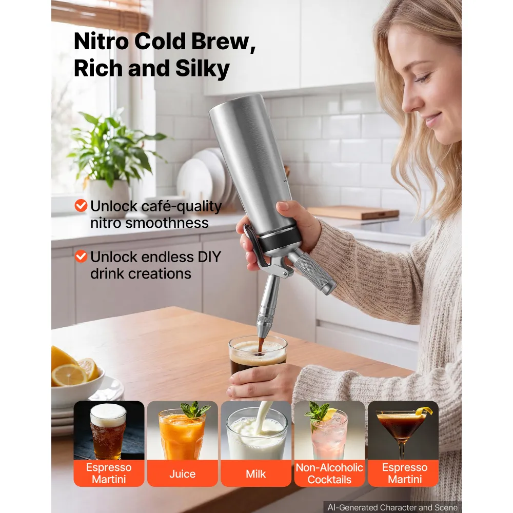Nitro Cold Brew Coffee Maker 17 Oz Nitrogen 5