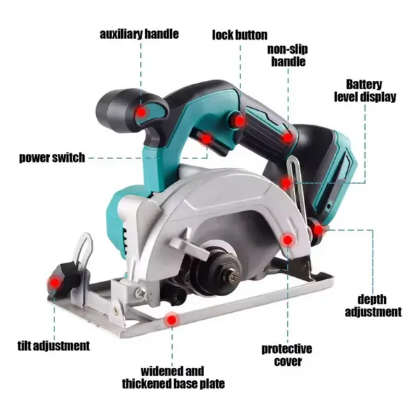 Battery Hand Circular Saw 125mm 6