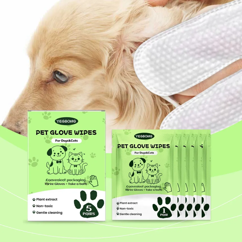 Pet Grooming Glove Wipes — 5 Pack 3