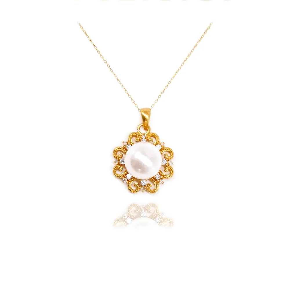 24K Gold SUN Necklace Jewelry Simple Choker 7