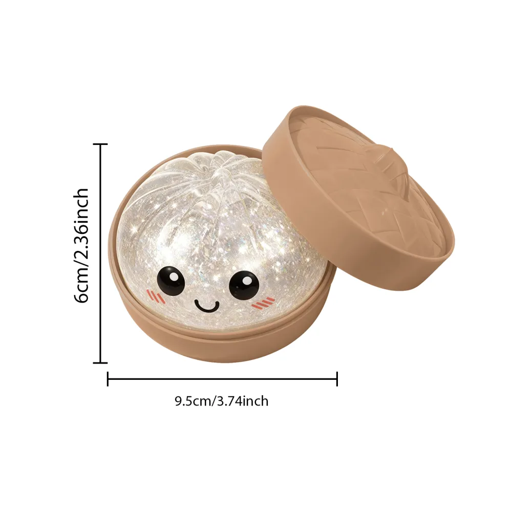 Cute Glitter Transparent Bun Toy 7