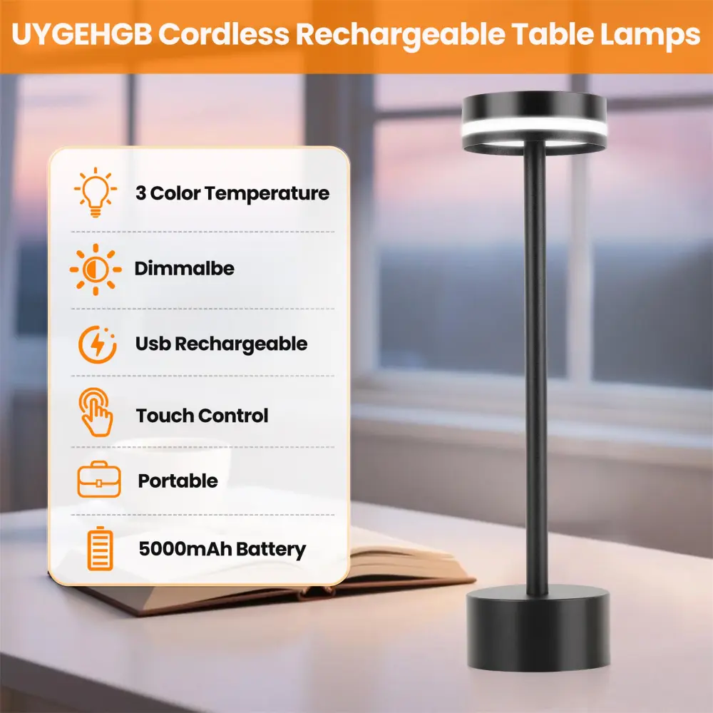 Cordless LED Table Lamp — 2 Pack 2