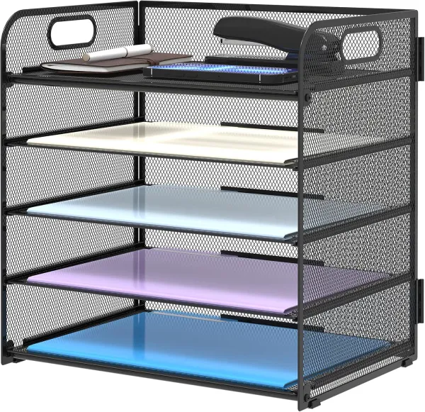 5 Tier Paper Organizer Letter Tray With