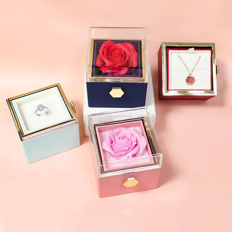 Rotating Soap Flower Rose Gift Box Creative 15
