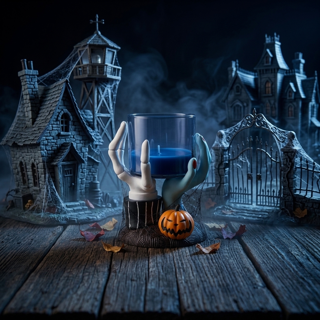 Halloween Skeleton Hand Candle Holder