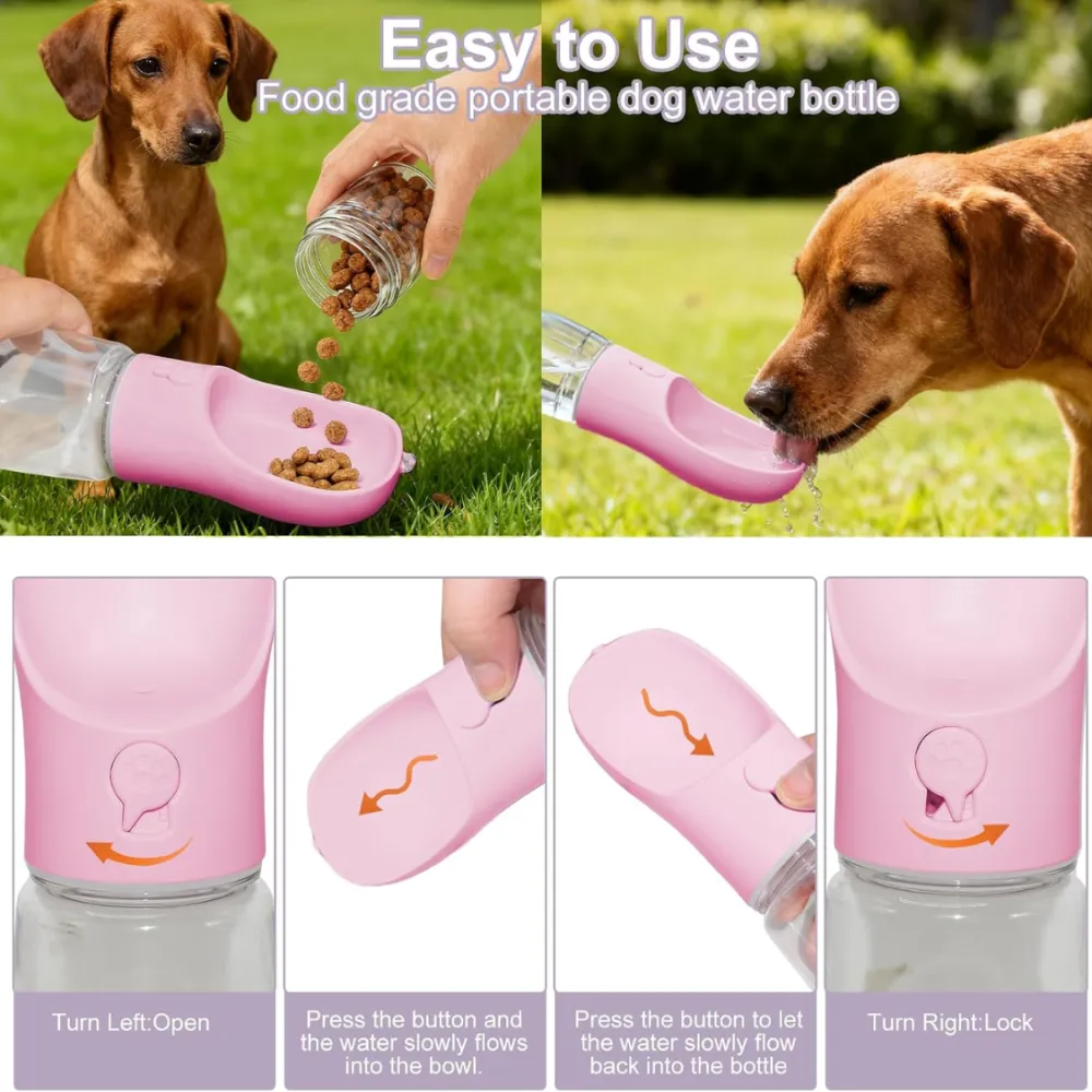 Portable Dog Water Bottle With Food 5