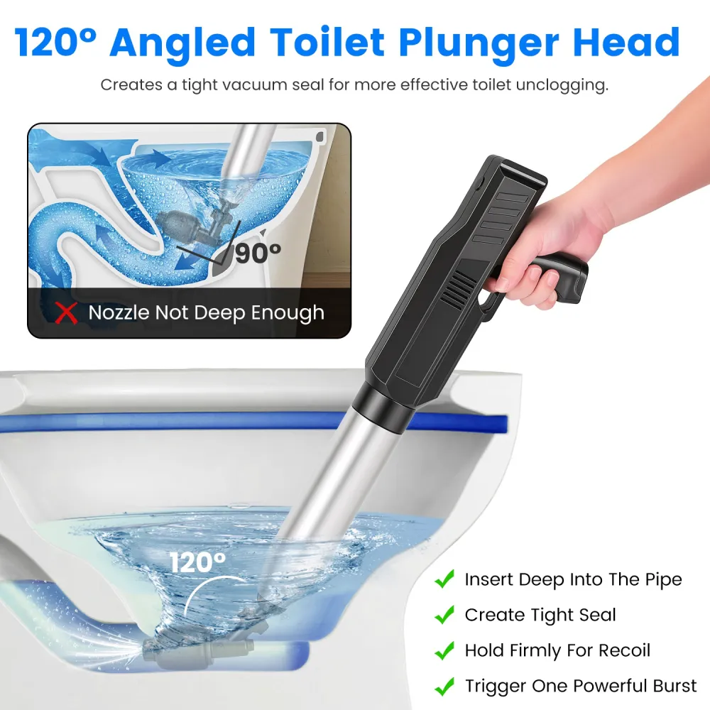 Electric Toilet Plunger With Air Pressure 5
