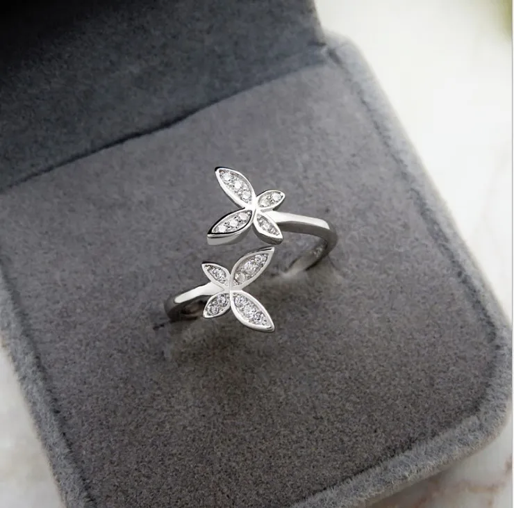 Sterling Silver Adjustable Butterfly Ring 4