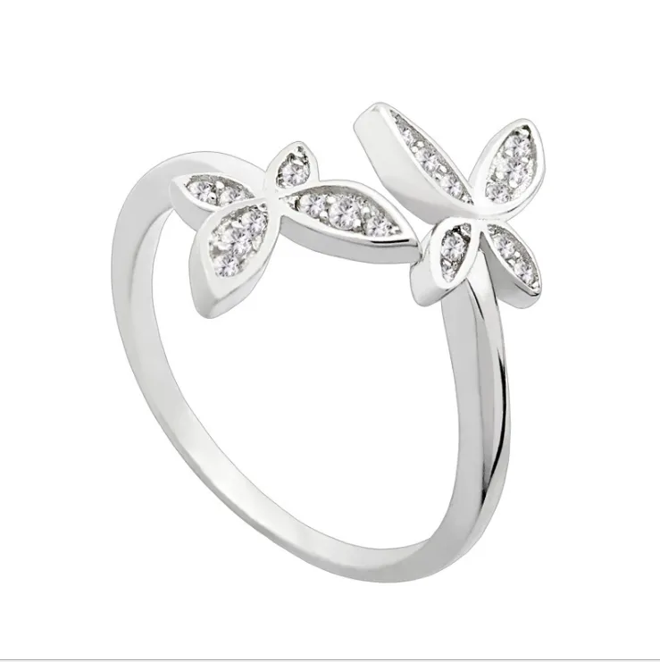 Sterling Silver Adjustable Butterfly Ring 5