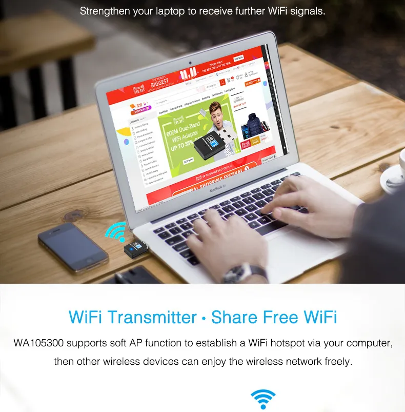 WIFI wireless receiver mini wireless card 2