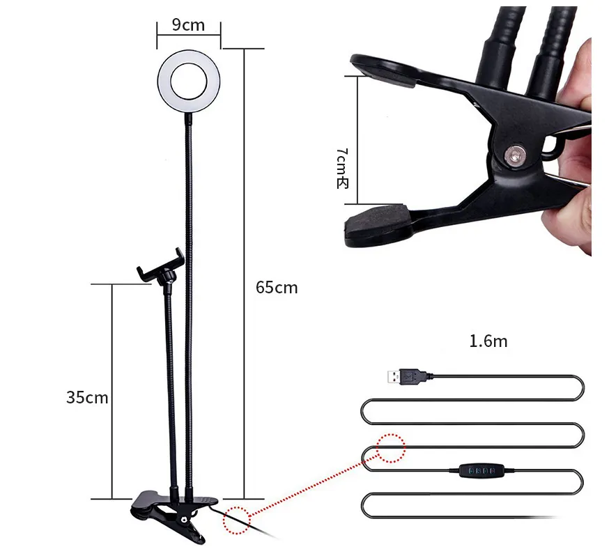 LED Selfie Ring Light for Live Adjustable 2
