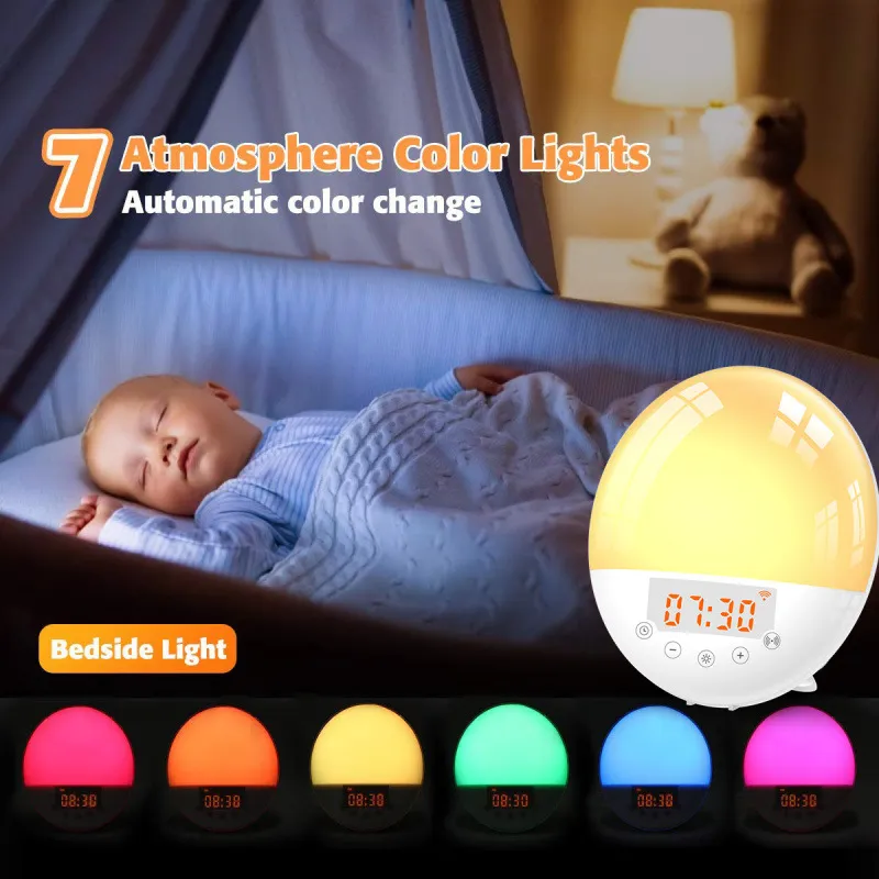 WiFi Voice Control Intelligent Alarm Clock 7