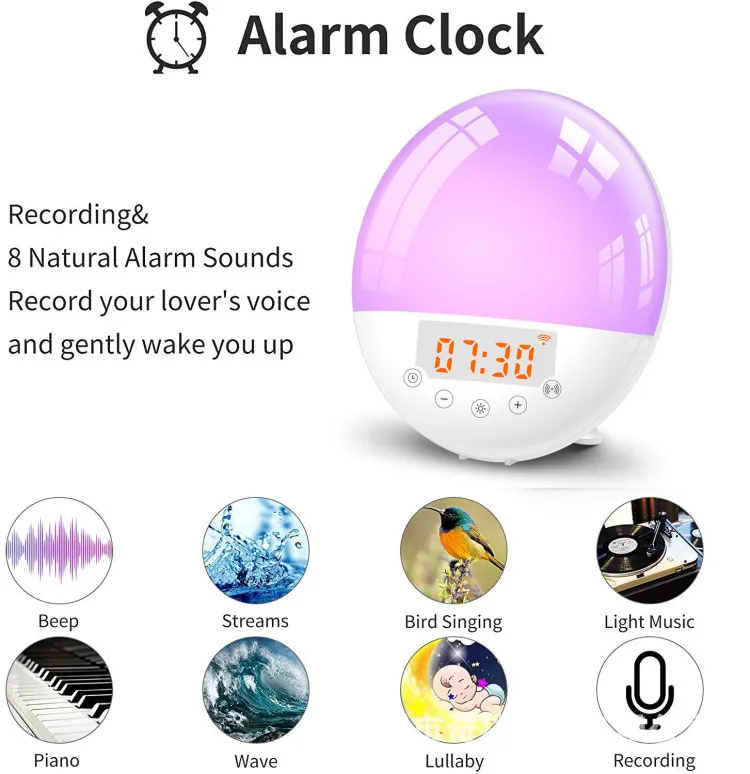 WiFi Voice Control Intelligent Alarm Clock 3