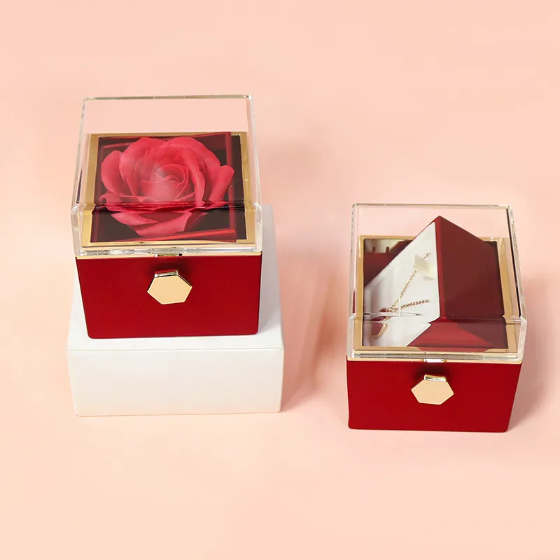 Rotating Soap Flower Rose Gift Box Creative 11