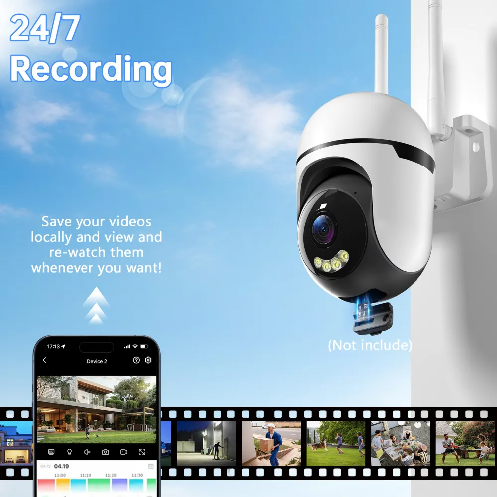 3MP PTZ Wireless Indoor Outdoor Mini Camera 2