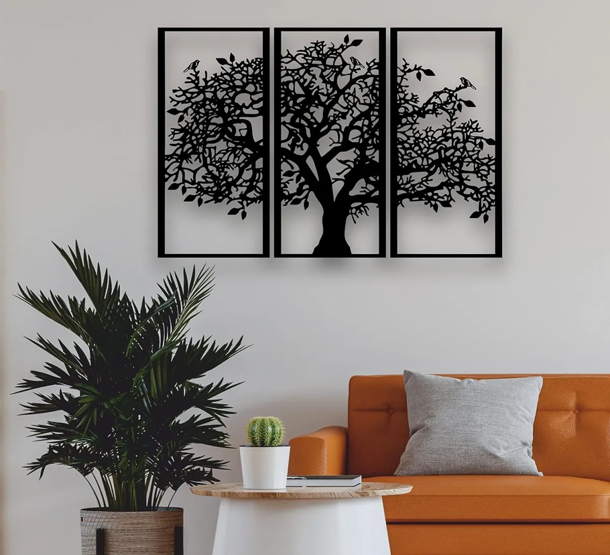 3-Piece Tree Of Life Metal Wall Art Decor