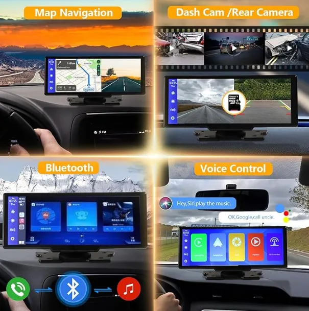 Portable Wireless Carplay With 2.5K Camera 3