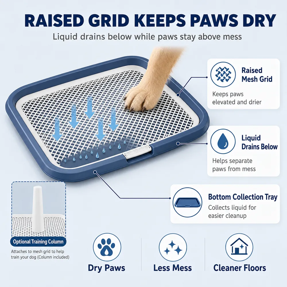 Dog Potty Tray With Removable Grating 13