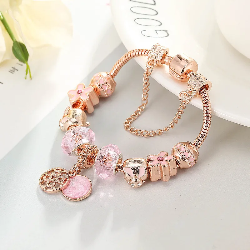 Fashion Love Geometric Rose Gold Bracelet 7