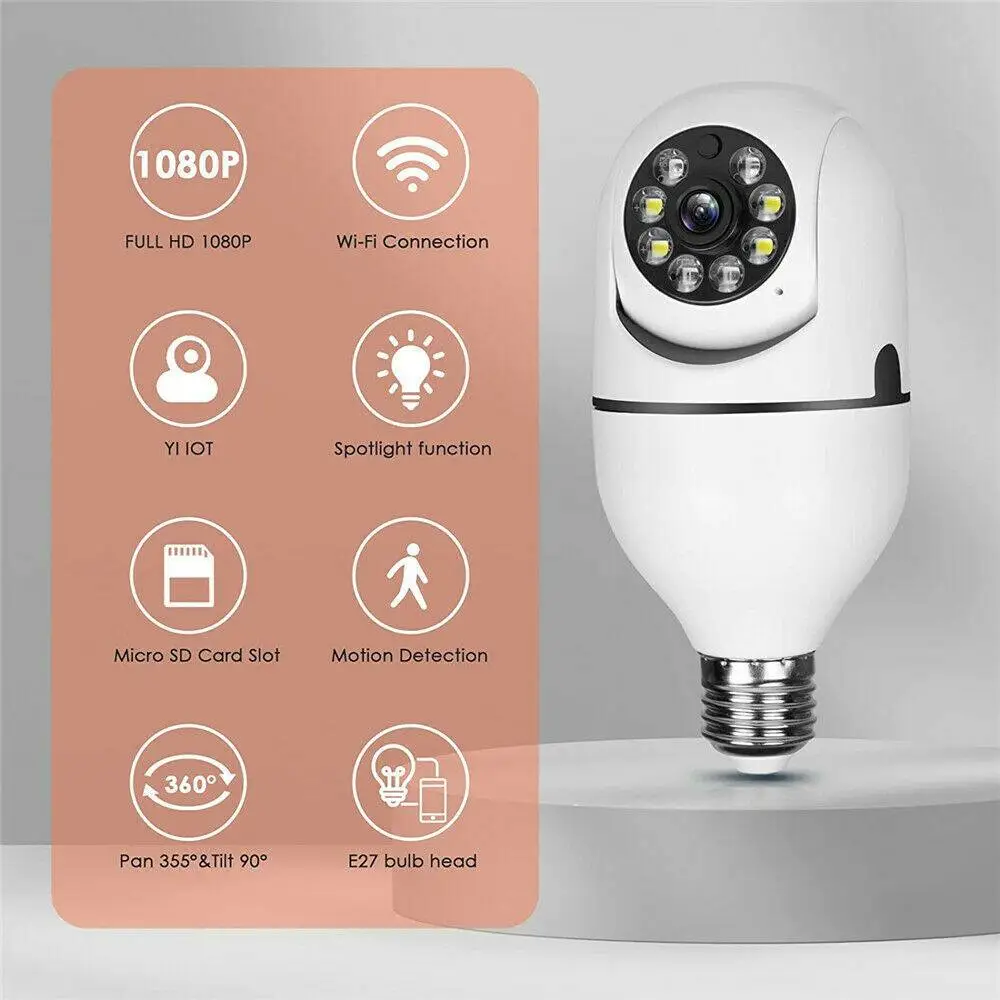 E27 Light Bulb Security Camera 7
