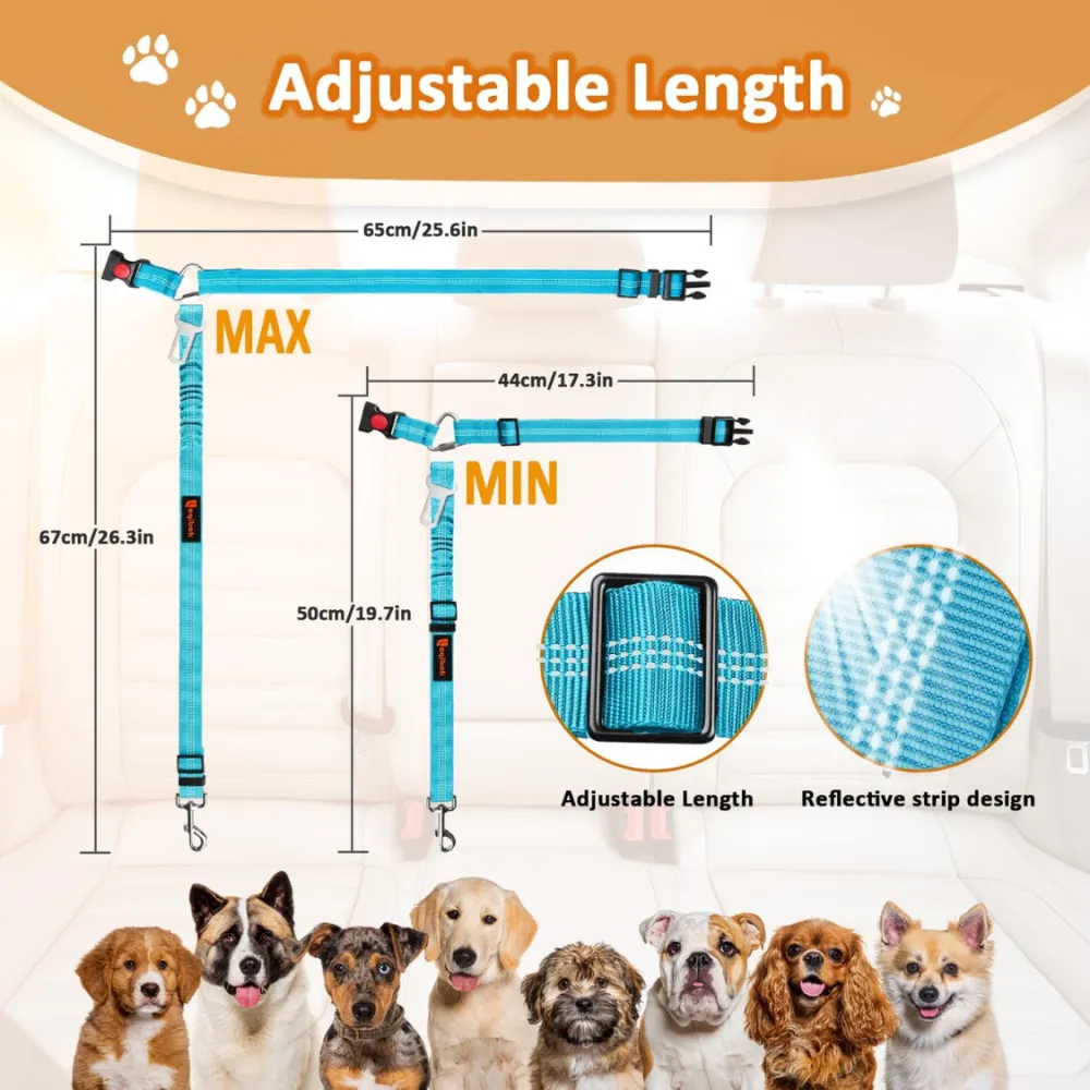 Removable Dog Seat Belt Harness For Car 2