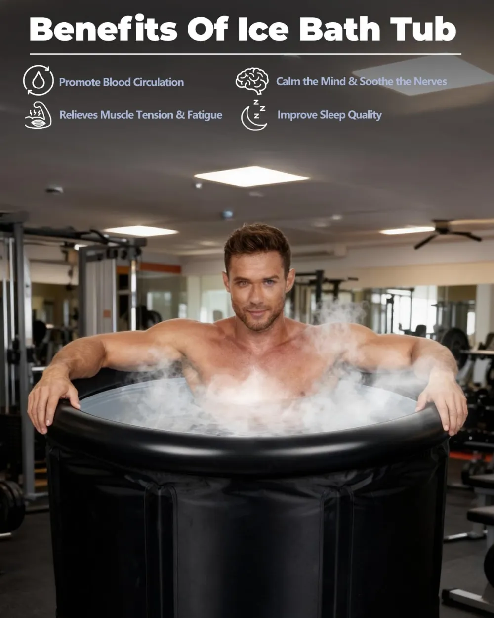 105 Gallons Ice Bath Cold Plunge Tub With 7
