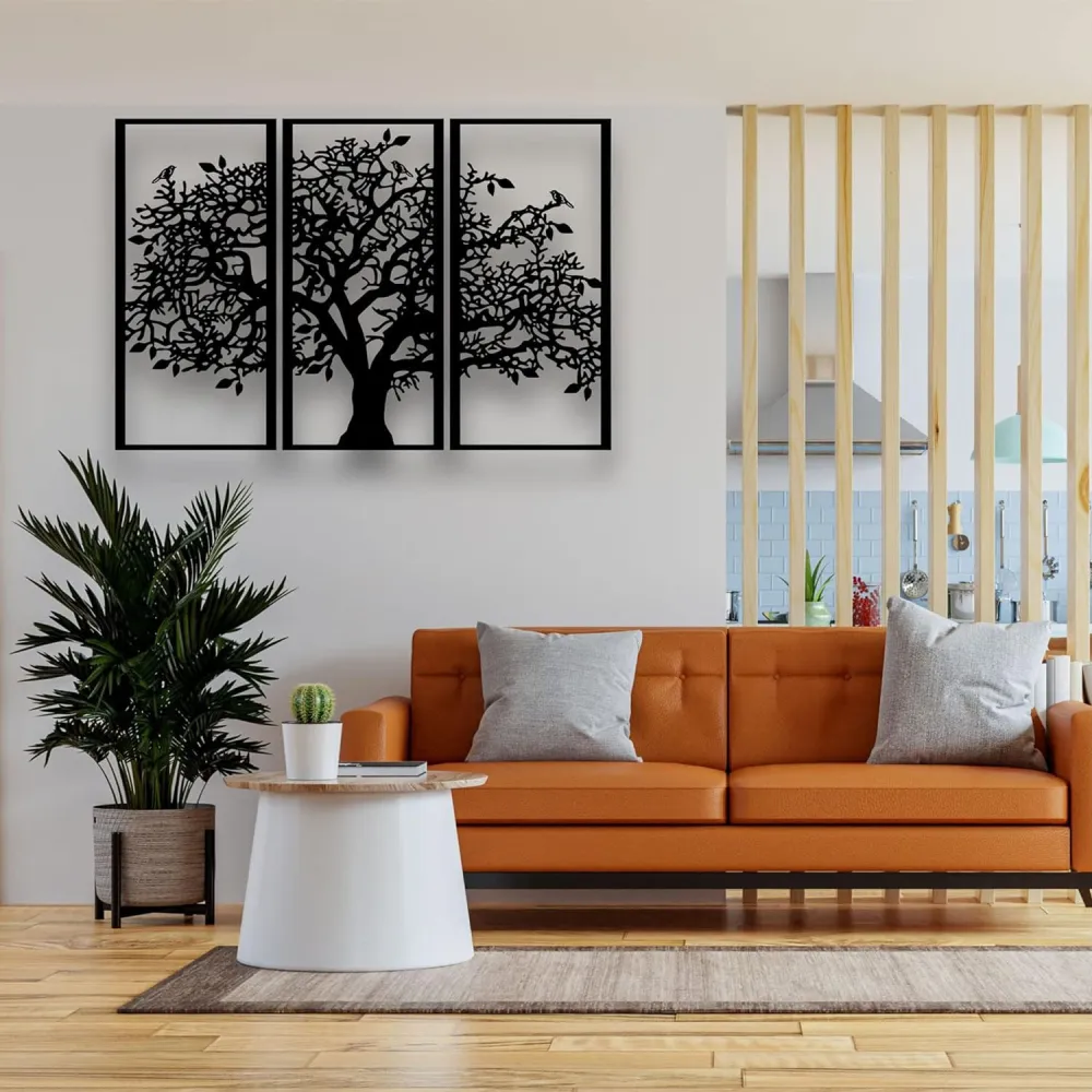 3-Piece Tree Of Life Metal Wall Art Decor 3