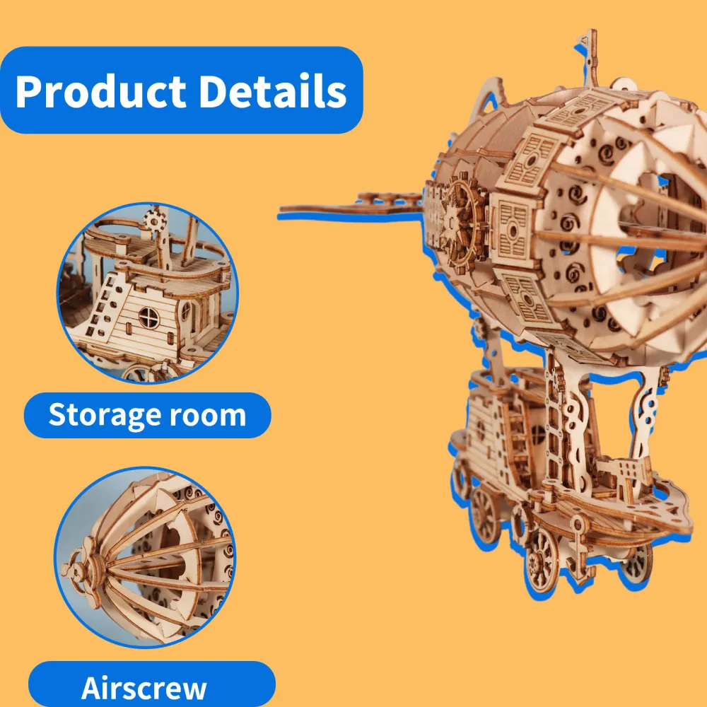 3D Wooden Puzzle — Airship 3