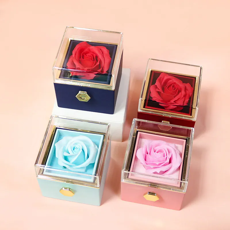 Rotating Soap Flower Rose Gift Box Creative 34