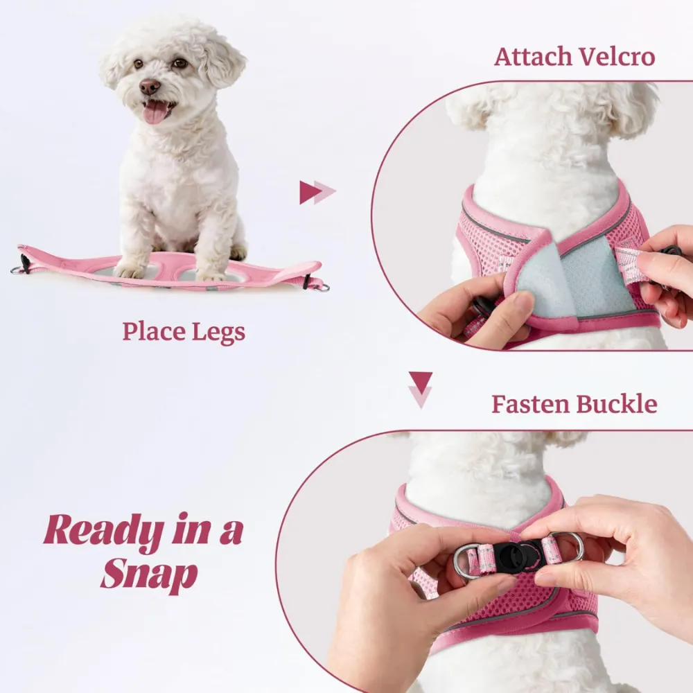 No Pull Dog Puppy Harness And Leash Set 5