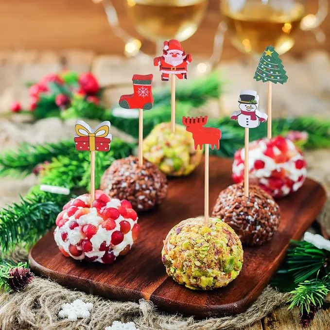 100 Pack Christmas Decoration Toothpicks For 5